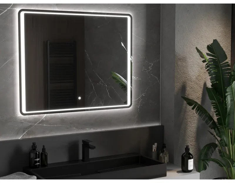 Mexen Zusa, LED fürdõszobai tükör háttérvilágítással 120x80 cm, 6000K, páramentes, 9808-120-080-611-00
