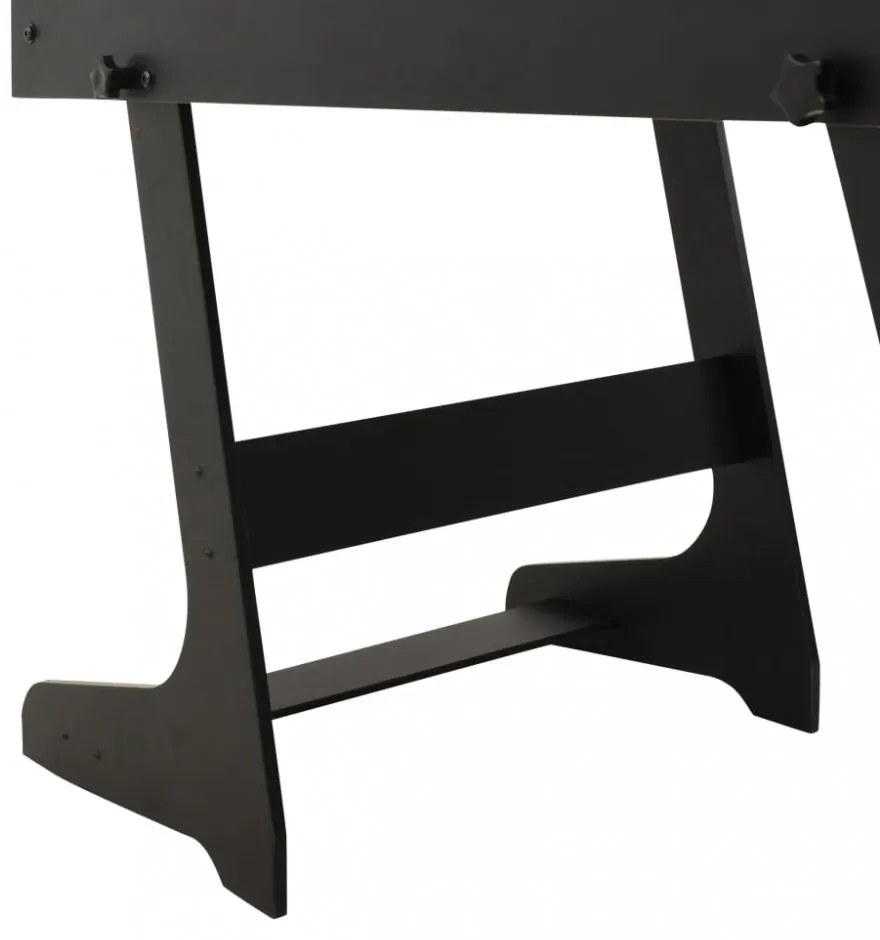 fekete összecsukható csocsóasztal 121 x 61 x 80 cm