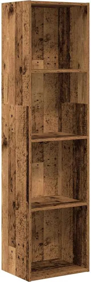 vidaXL antik fa színű szerelt fa könyvespolc 40 x 30 x 152 cm