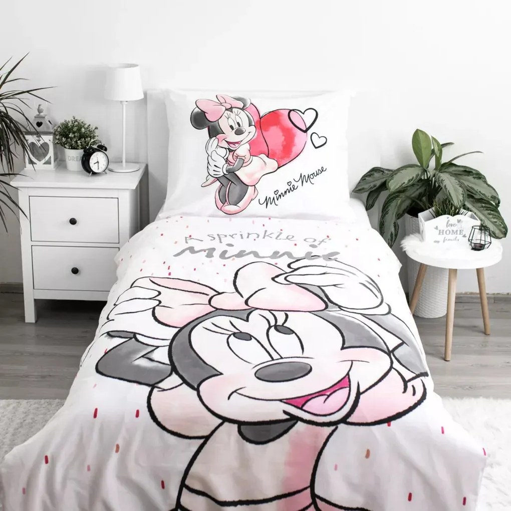 Disney Minnie ágyneműhuzat 140x200 cm 70x90 cm (White)