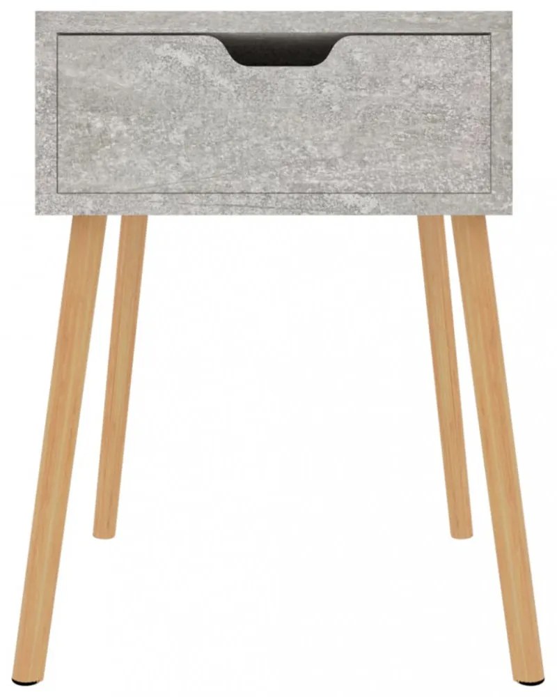 betonszürke szerelt fa éjjeliszekrény 40 x 40 x 56 cm