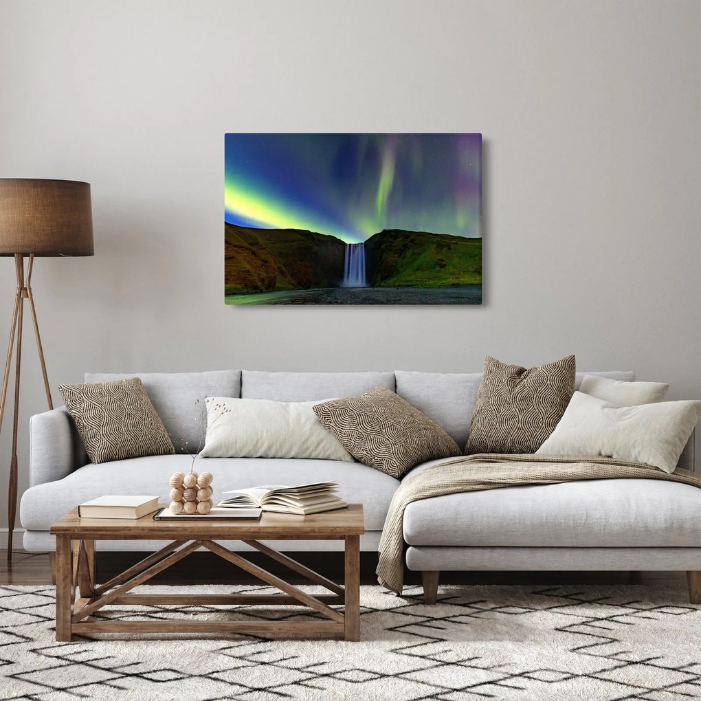 Kép - Aurora Borealis Izlandon (90x60 cm)