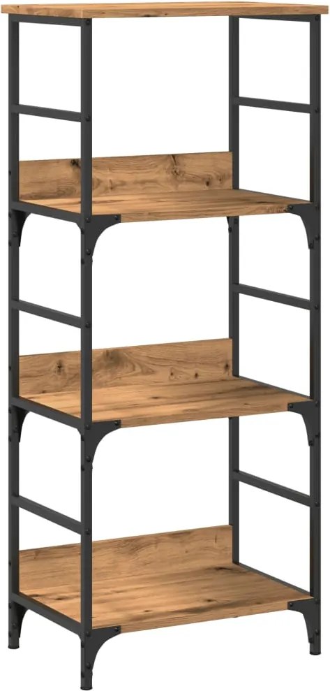 vidaXL kézműves tölgy színű szerelt fa könyvszekrény 50x33x117,5 cm