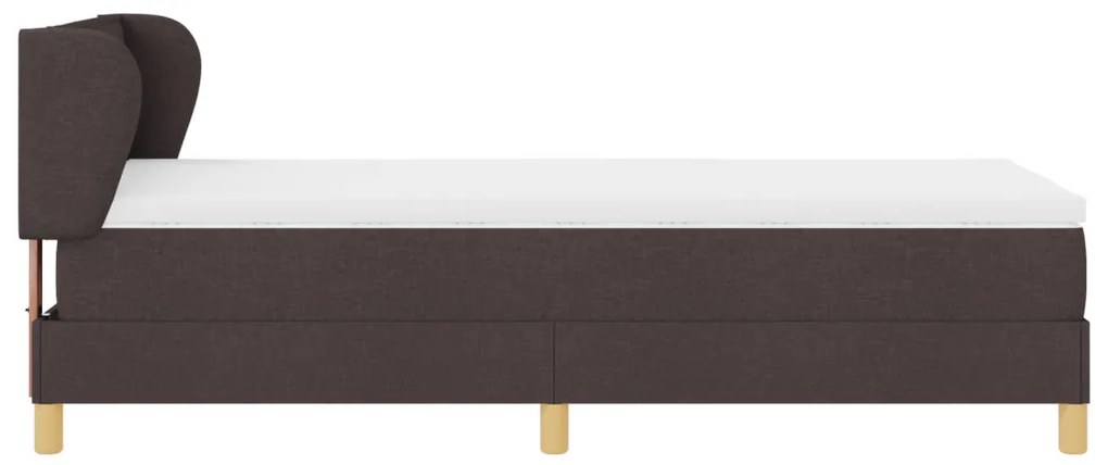 Boxspring Ágy Matracokkal Sötétbarna 100x200 cm Szövet