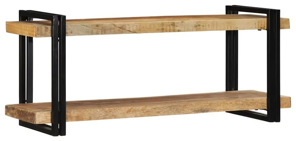fali polc 110x33x45 cm tömör nyersfa Mango