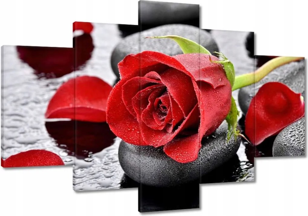 Vászonkép 120x80 Vörös rózsa Neki