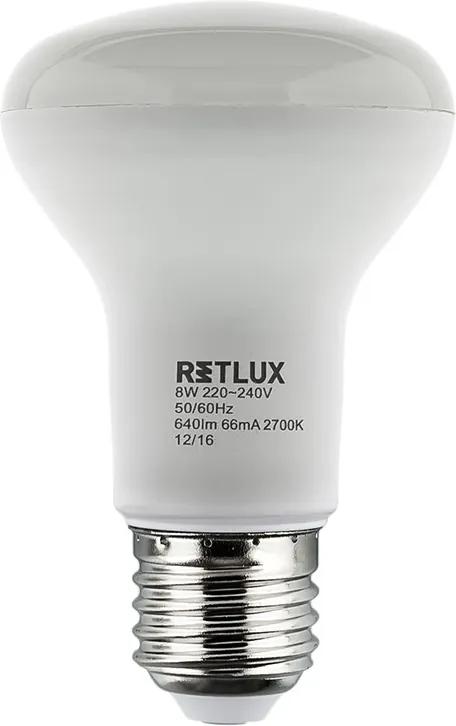 Retlux RLL 281 R63 E27 Spot 8W WW LED izzó (meleg fehér 2700K)