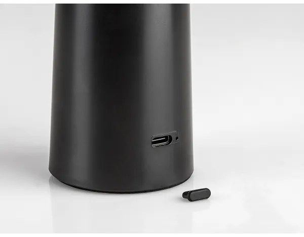 Rabalux 77147-LED Dimmelhető újratölthető érintőképernyős asztali lámpa POLPERRO LED/3W/3,7V 1200mAh fekete