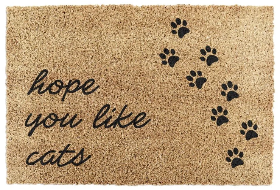 Kókuszrost lábtörlő 40x60 cm Hope You Like Cats – Artsy Doormats