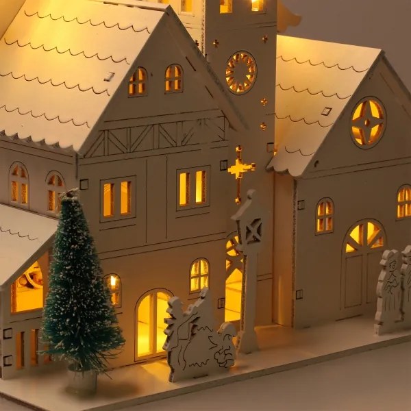 Brilagi - LED karácsonyi dísz LED/2xAA kis templom