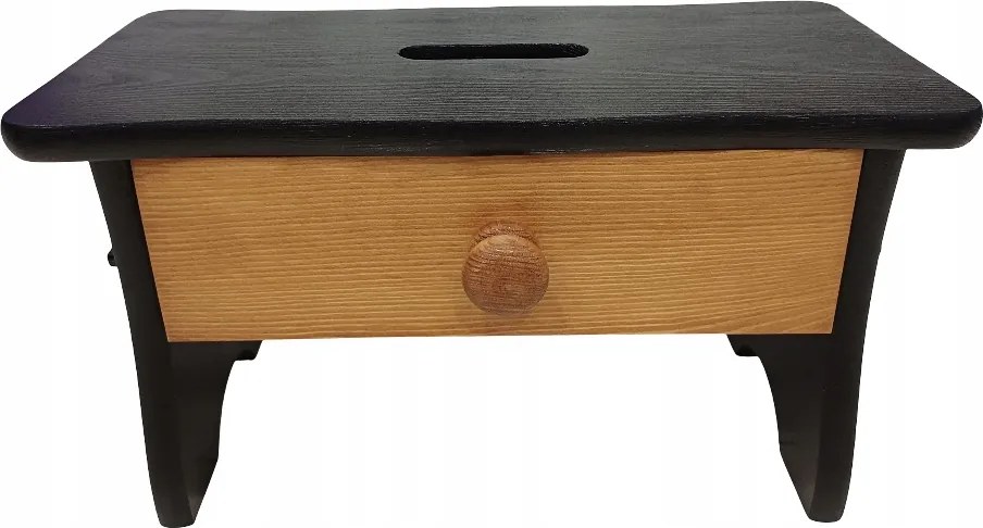 Fekete Etetőszék Éger Fiókkal fa zsámoly Ryczka szék