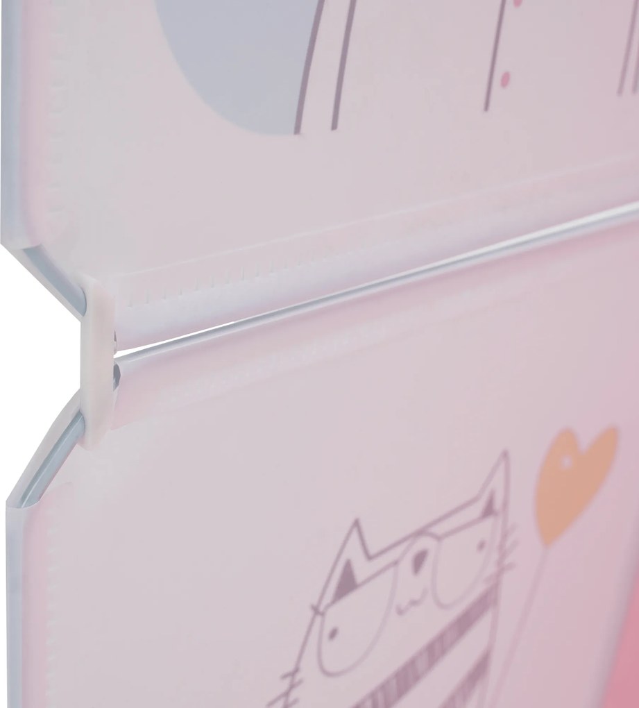 Gyerek moduláris szekrény, rózsaszín/gyerek minta, NURMI