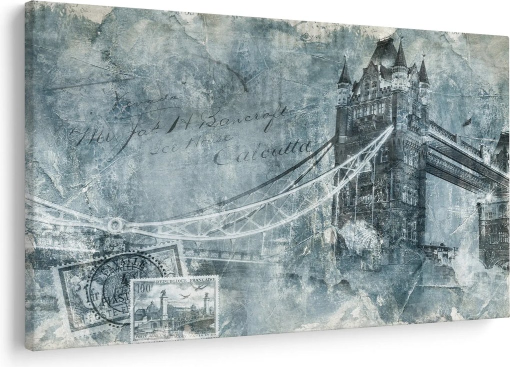 Kép - Tower Bridge hideg tónusokkal (90x60 cm)