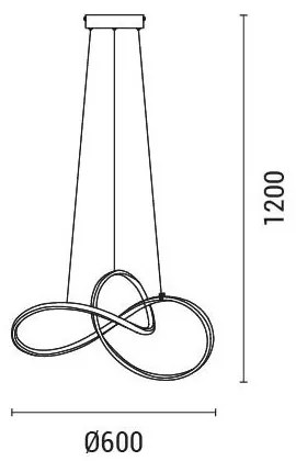 LED Csillár zsinóron LED/30W/230V 3000K
