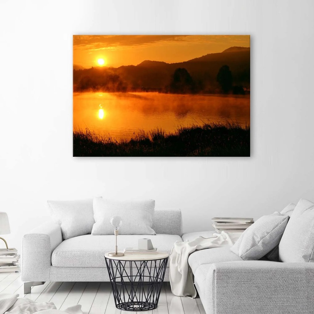 Gario Vászonkép Naplemente a hegyek felett Méret: 120 x 80 cm