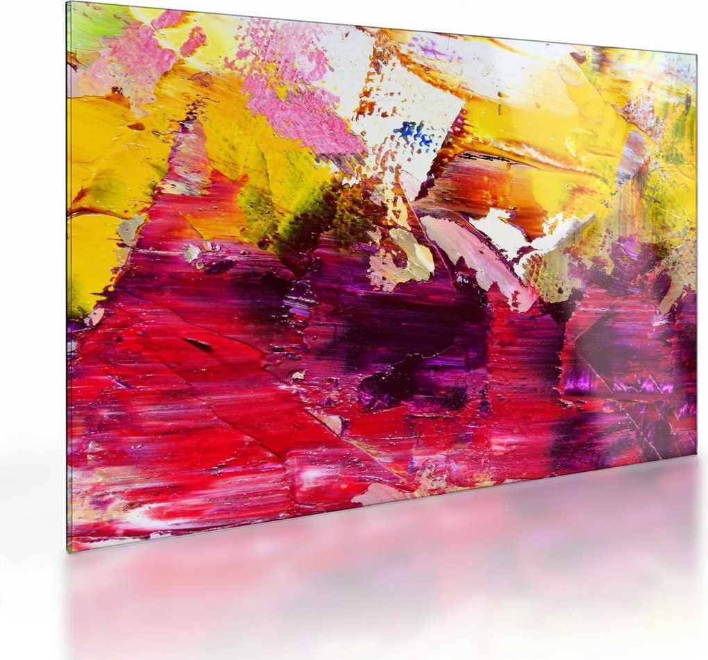 Absztrakció kép - festmény (üvegen) (70x50 cm)