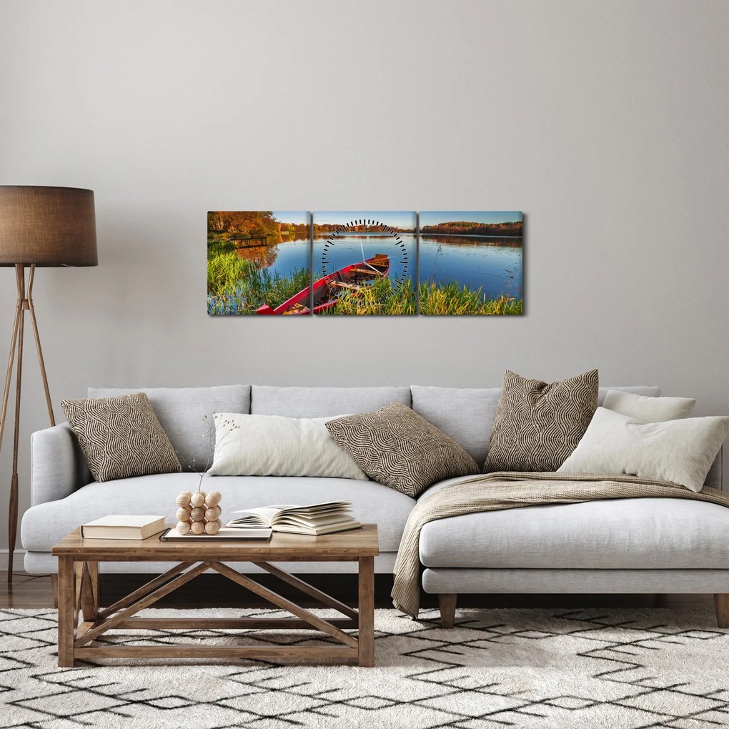 Egy piros pont képe (órával) (90x30 cm)