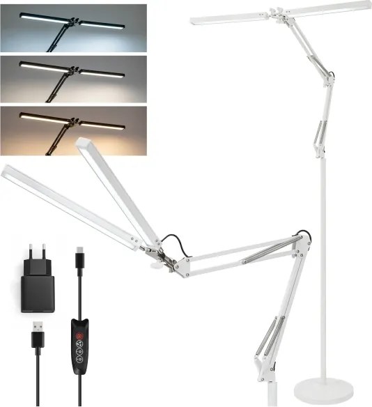 Brilagi - LED dimmelhető flexibilis állólámpa VARIO LED/14W/230V 157 cm fehér