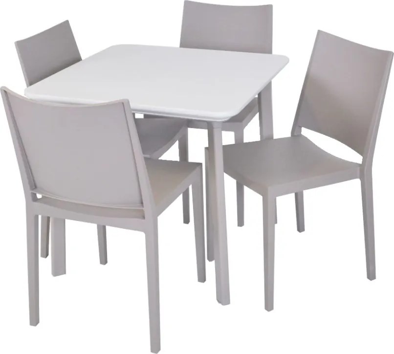 ITALIA BALCONY Műanyag asztal világos szürke