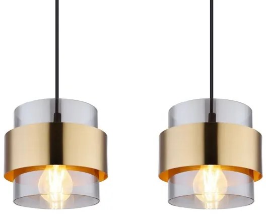 Globo 15560-4H - MILEY 4xE27/60W függeszték, fekete/antik réz