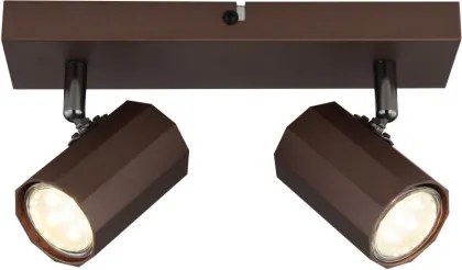 Globo 57919-2 Spotlámpa fém bronz színű matt, alumínium bronzszínű matt, HxSzxM: 260x60x145mm, 2x GU10 25W 230V izzók nélkül