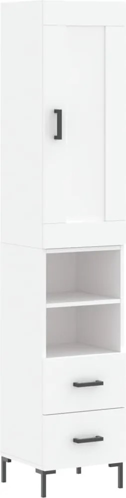 vidaXL fehér szerelt fa magasszekrény 34,5x34x180 cm