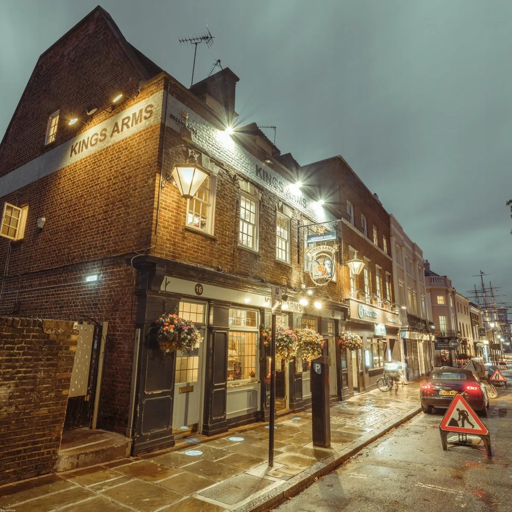 Poszter 60x60cm King Arms Pub Greenwich, Assaf Frank