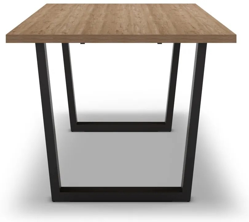 Étkezőasztal tölgyfa dekoros asztallappal 100x180 cm Francesca – Marckeric