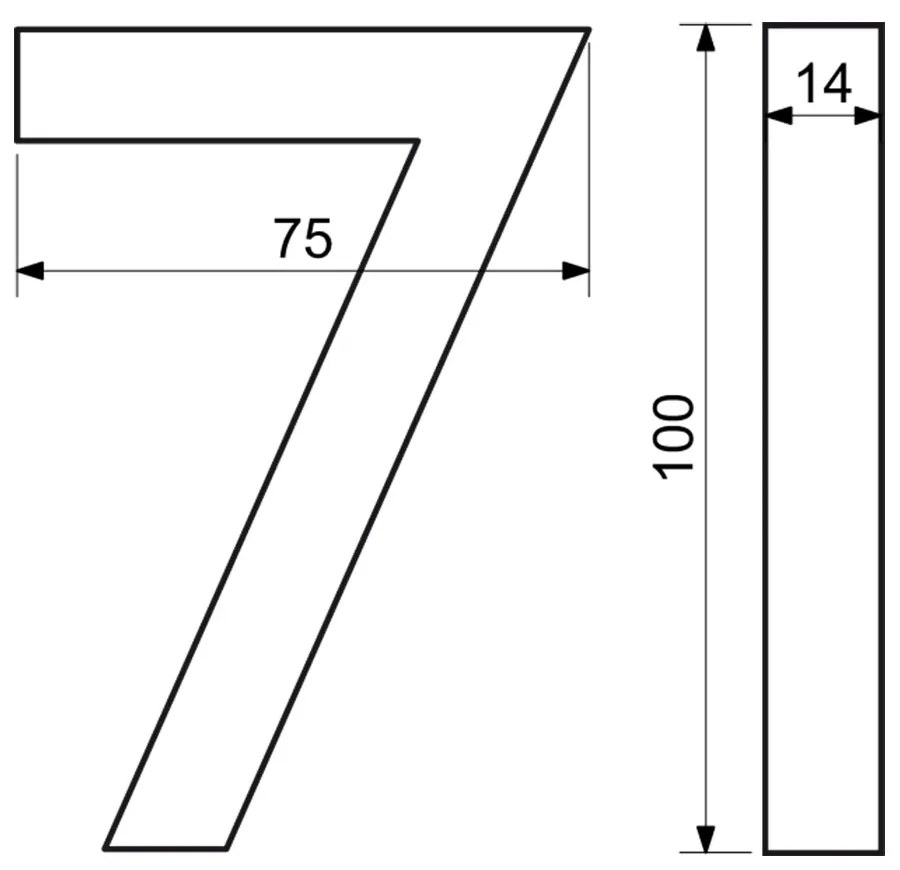 "7" házszámú, RN.100LV, strukturált, antracit