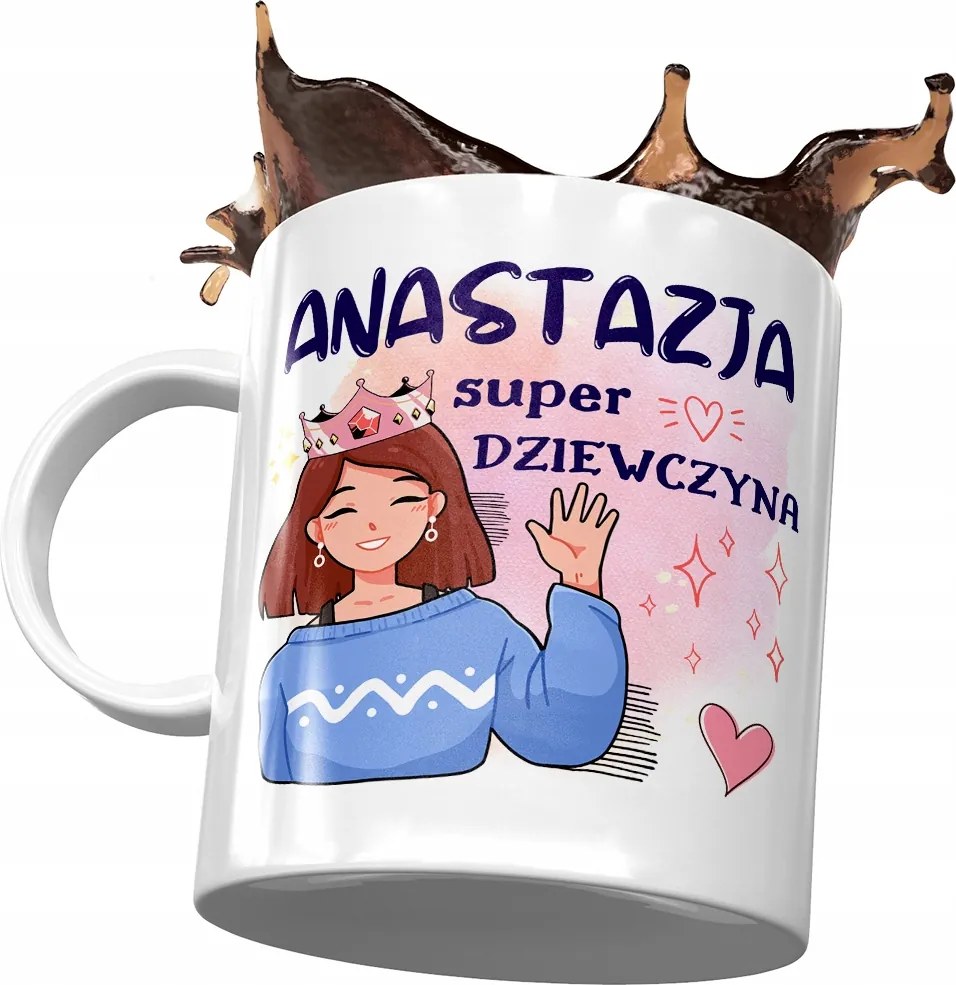 Anasztázia Bögre Születésnapra Névnapra Ajándék Nyomtatott Fotóval