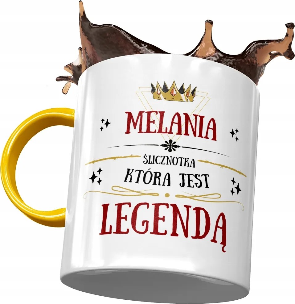 Sárga Bögre Melánia Feleség Barátnő Ajándék Nyomtatott Fotóval