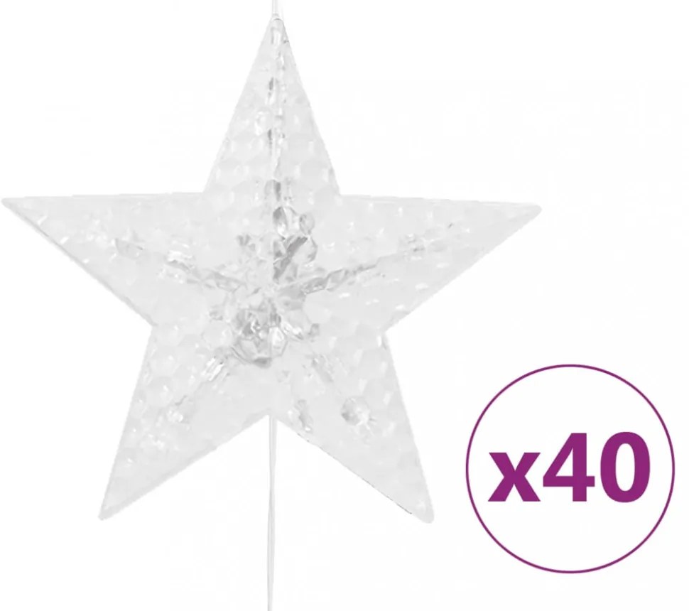 8 funkciós csillagdíszes fényfüggöny 200 kék LED-del