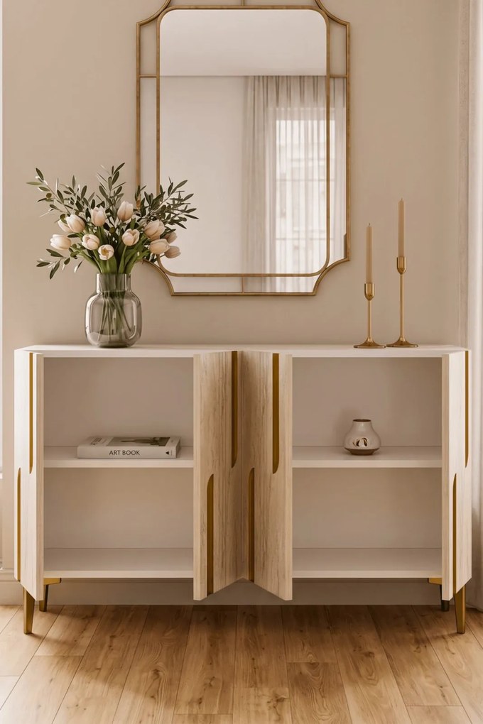 Nota 120 - White, Travertine, Gold
