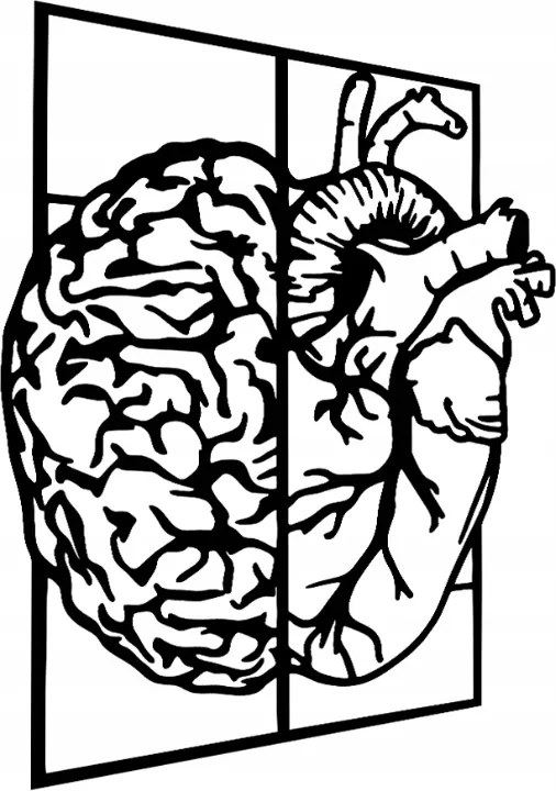 Áttört Kép Szív És Értelem Konyhába Nappaliba Fali Dekoráció 3D Panel