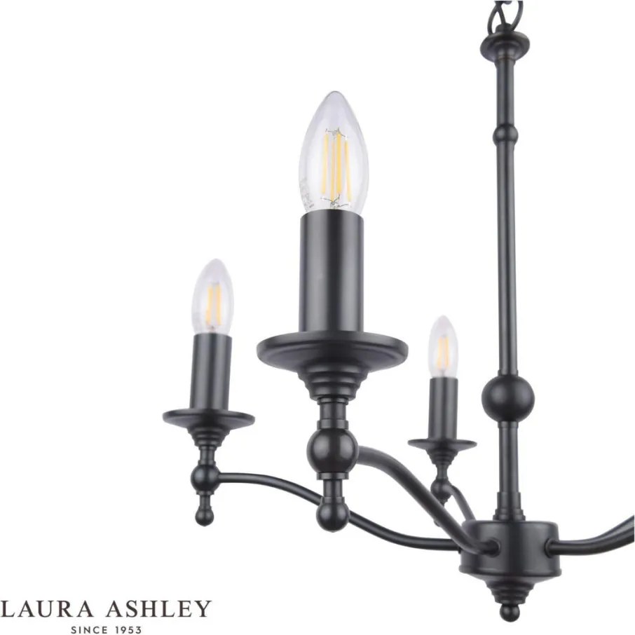 LAURA ASHLEY 3756240-Q LUDCHURCH Klasszikus Csillár Fekete E14 IP20