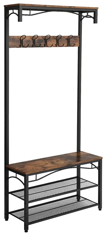 Előszoba bútor / álló fogas / cipőpad - Vasagle Loft - 80 x 178 cm