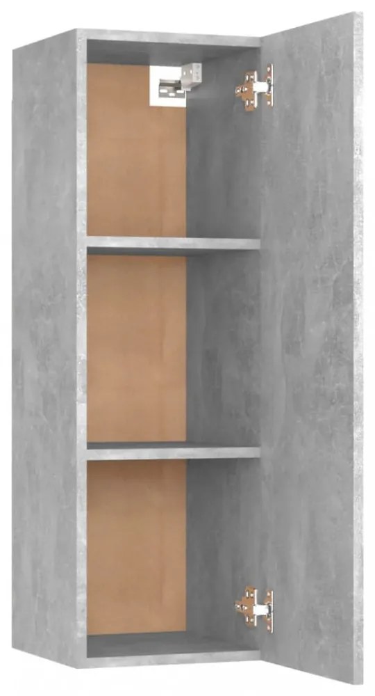 betonszürke szerelt fa TV-szekrény 30,5 x 30 x 90 cm