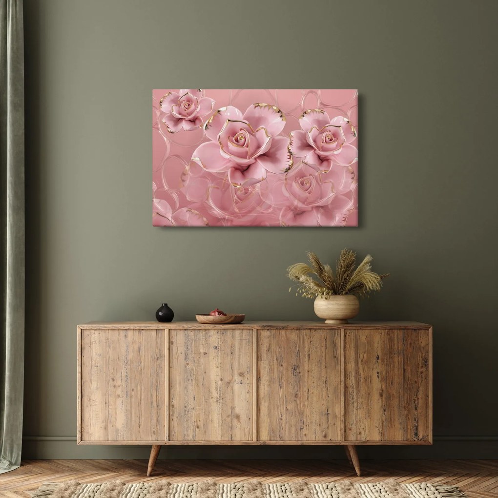 Kép - Virágos dekoráció (90x60 cm)