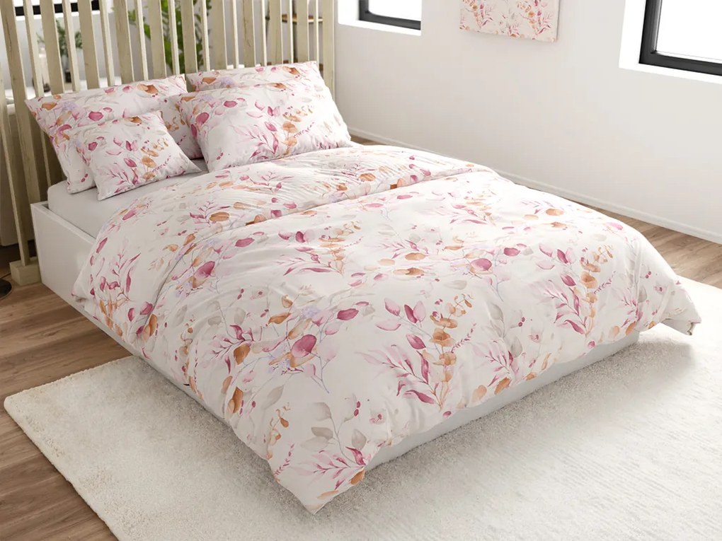 Mikroszálas ágyneműhuzat FLORANY fehér Ágyneműhuzat mérete: 2 db 70 x 90 cm | 200 x 220 cm