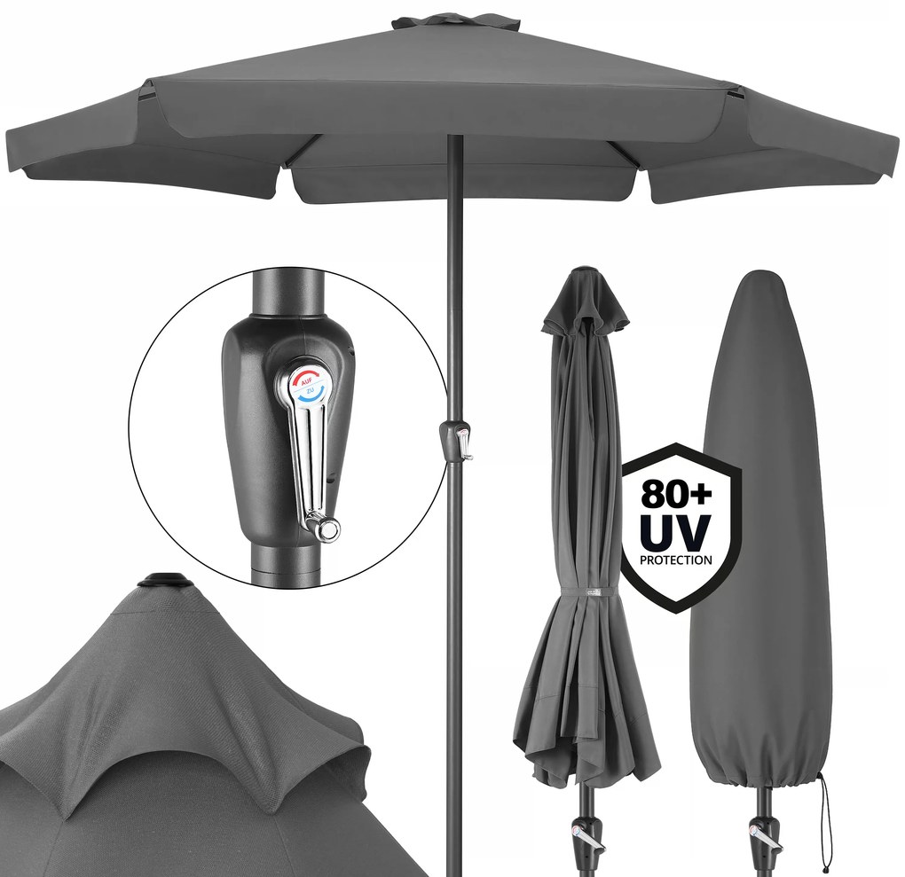 Deuba Maui kerti napernyő UV 80+ Ø330 cm – antracit