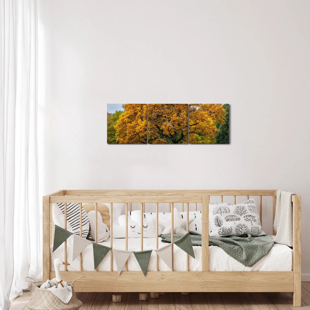 Fa képe (órával) (90x30 cm)