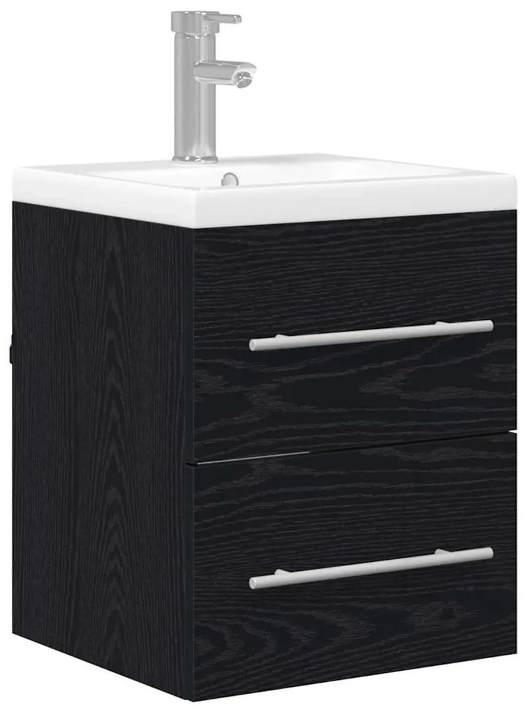 Fürdőszobai mosdószekrény Fekete tölgy 41 x 38,5 x 48 cm