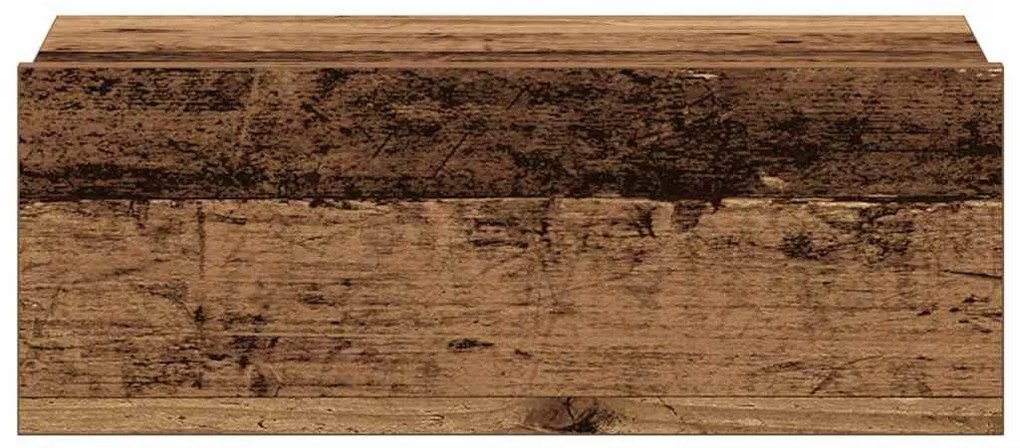2 db antik fa szerelt fa lebegő éjjeliszekrények 40x32x15 cm
