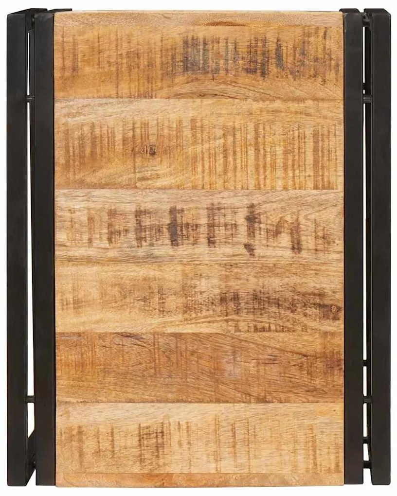 Fürdőszobai polc polcokkal 40 x 50 x 23 cm Tömör mangófa és vas