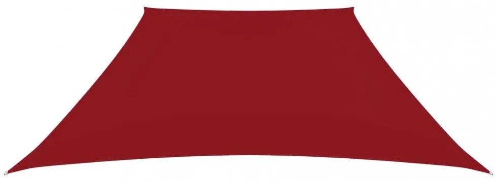 piros trapéz alakú oxford-szövet napvitorla 2/4 x 3 m