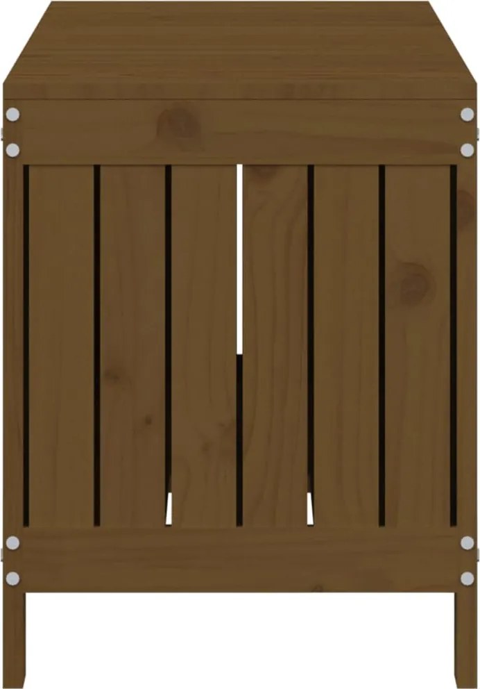 Mézbarna Tömör Fenyőfa Kerti Tárolóláda 108X42,5X54 Cm