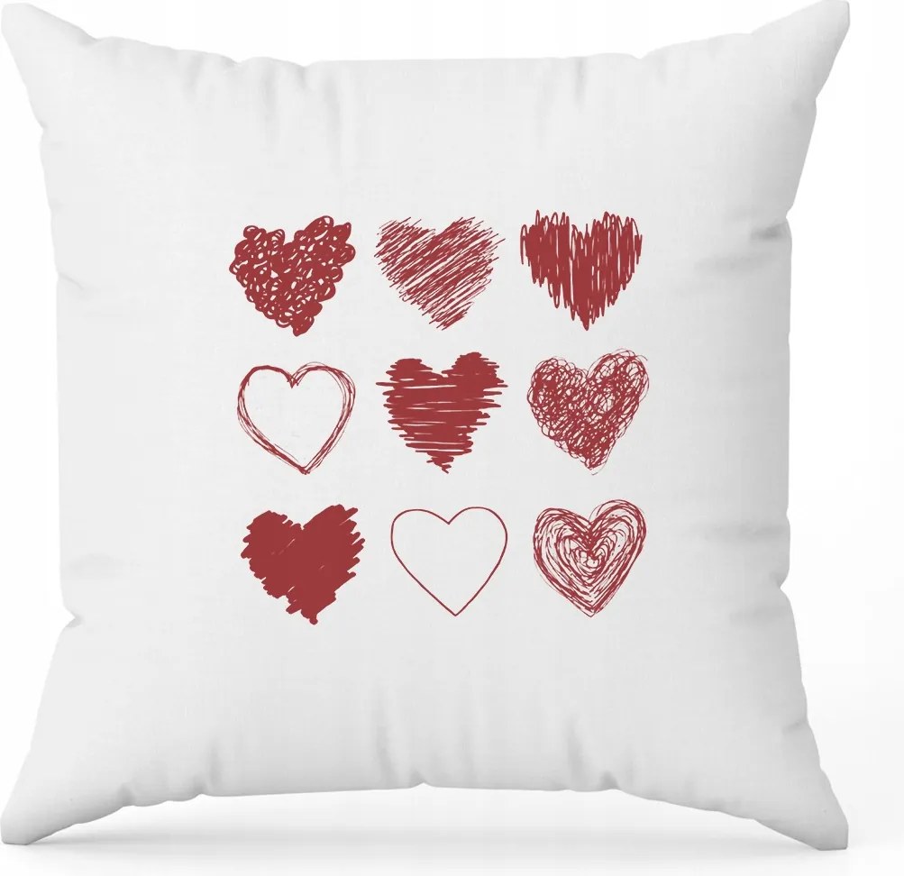 Valentin-napi párna Tökéletes ajándék szerelmeseknek Szívecskék