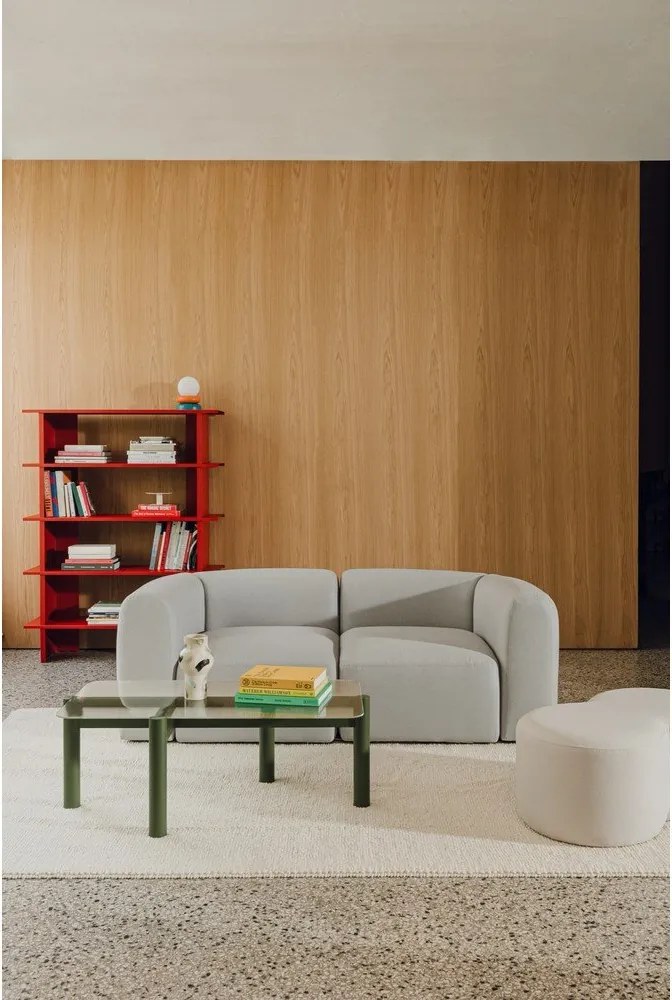 Piros fém könyvespolc 120x156x37 cm Hes – noo.ma