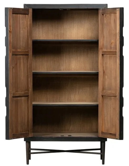 Fekete újrahasznosított fa szekrény 75x143 cm Bequest – BePureHome