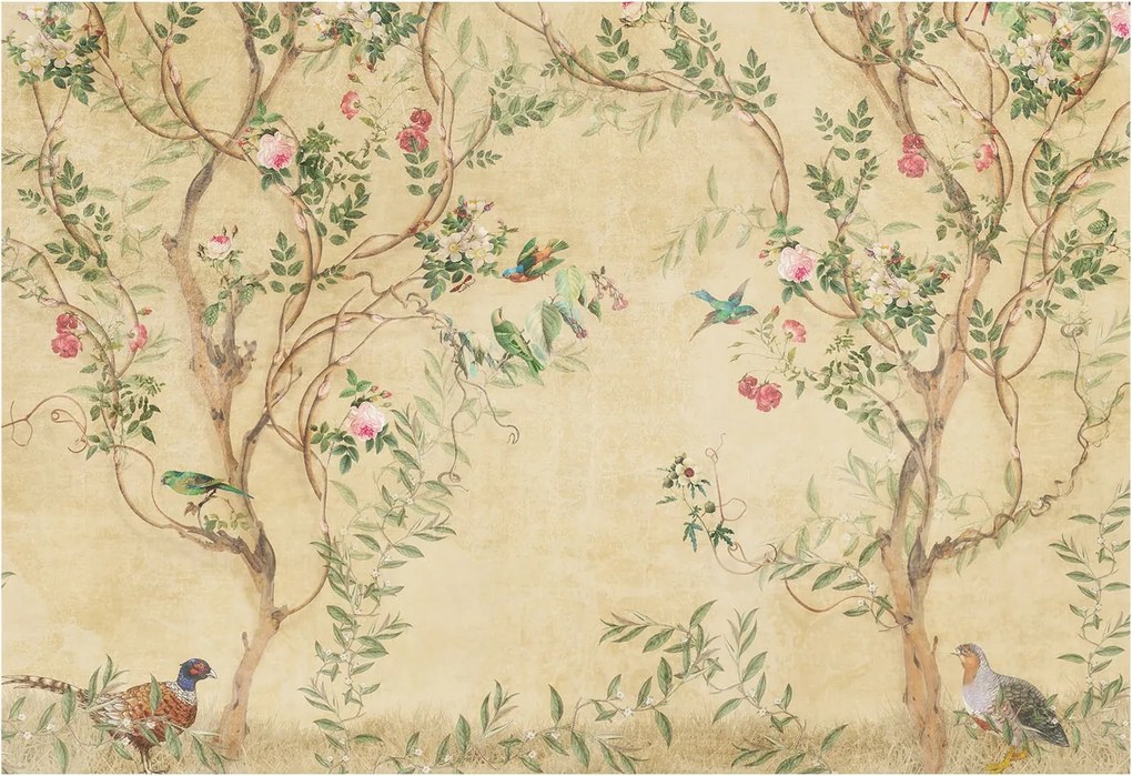 Dekoratív Fotótapéta Fali Falra Virágos ékezetek 152x104 Ragasztó